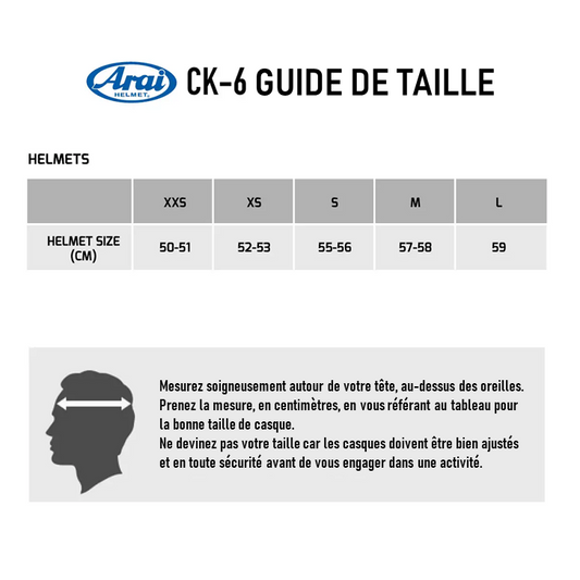Guide des tailles et morphologies : bien choisir la forme et la taille de son casque Arai